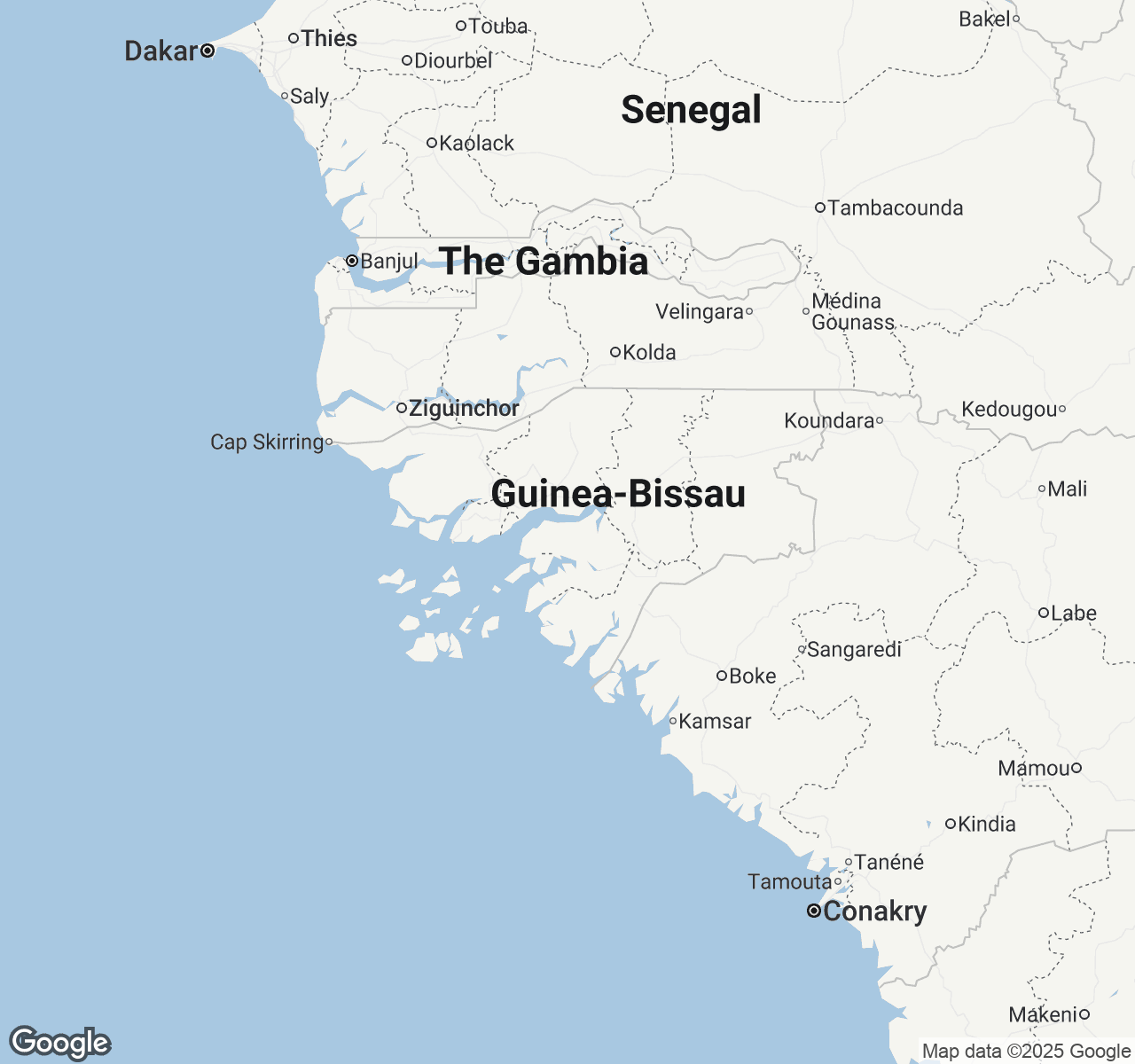 Map of Guinea-Bissau
