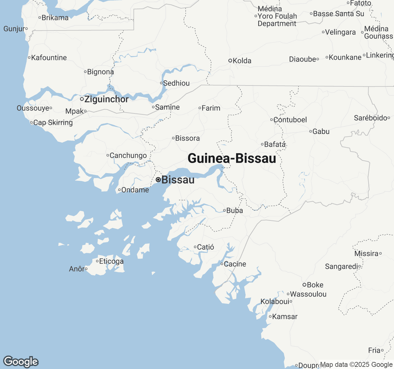 Map of Guinea-Bissau