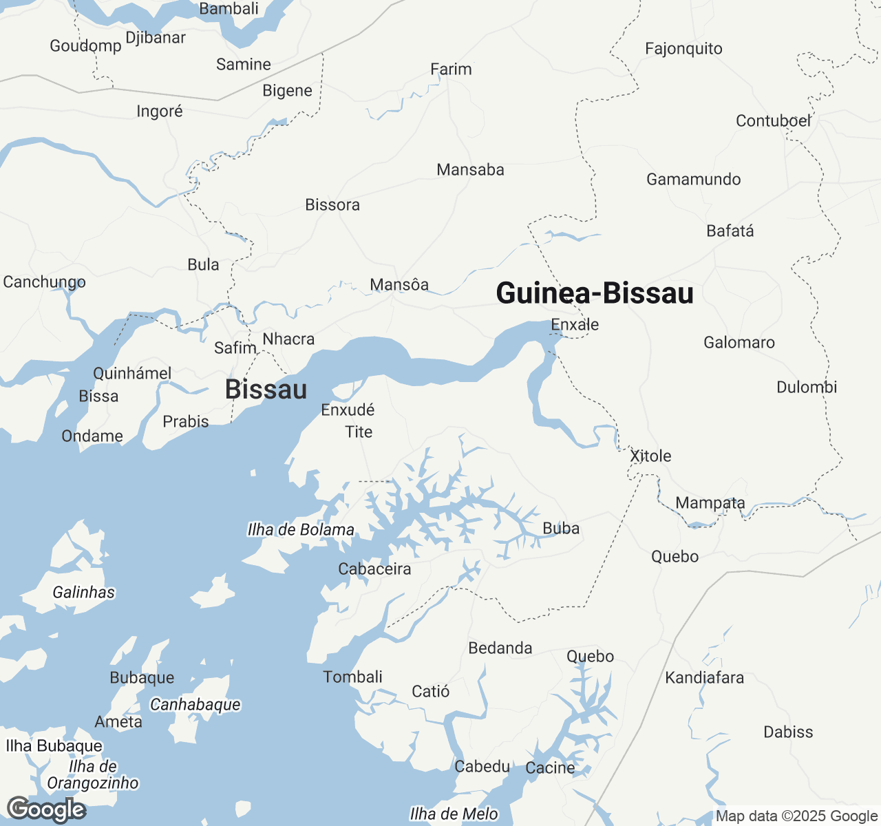 Map of Guinea-Bissau